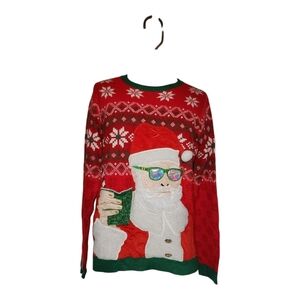 Holiday Time Ugly Christmas Sweater Mens Large